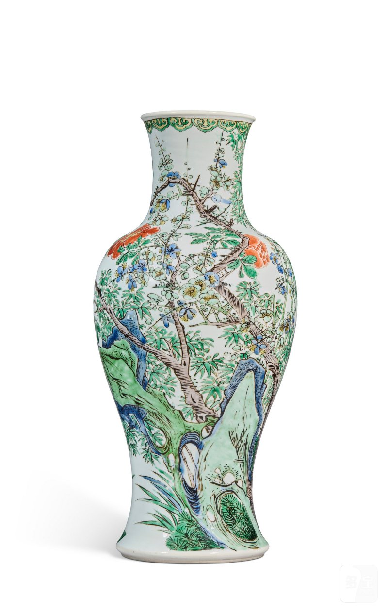 VASE BALUSTRE EN PORCELAINE DE LA FAMILLE VERTE  CHINE, DYNASTIE QING, ÉPOQUE KANGXI (1662-1722) - 图3